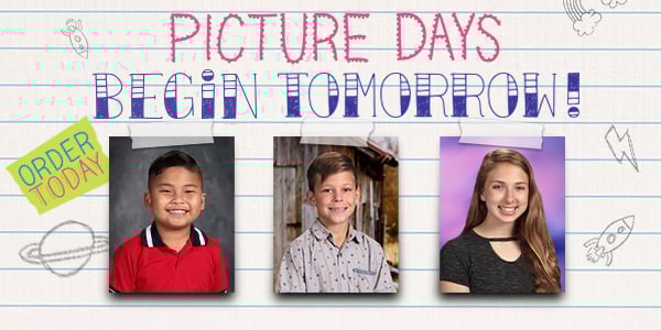 Picture Days begin tomorrow, order today!